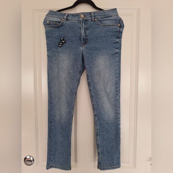Escada blue skinny jeans size 34EU/ 4 US - Picture 1 of 7